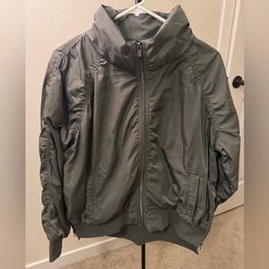 Athleta Olive Bomber Jacket